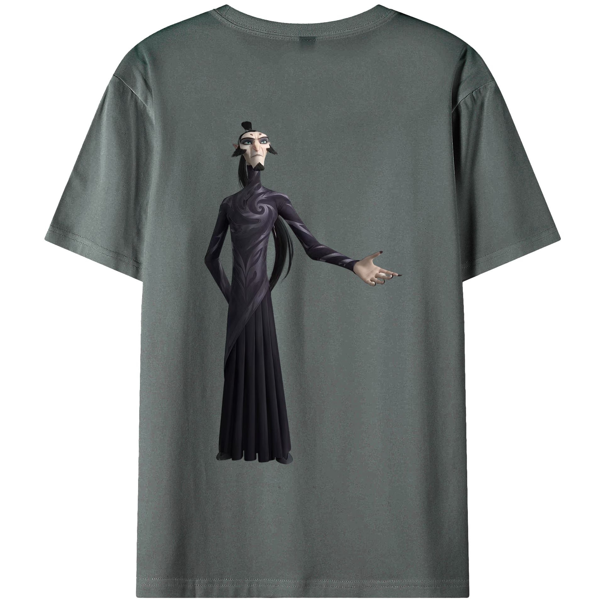 （画像用） Ne Zha 2 ナタ 魔童の大暴れ 綿100％ メンズ半袖Tシャツ（バックプリント） 通気性